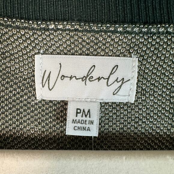 Worderby cheetah print sweater, green background, soft animal print petite - Picture 3 of 8